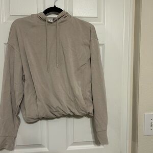 Athleta Taupe Seasoft Bubble Hoodie